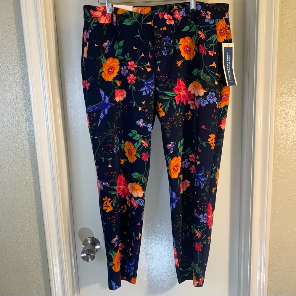 Old Navy Floral Women's Ankle Jeans - Multicolor